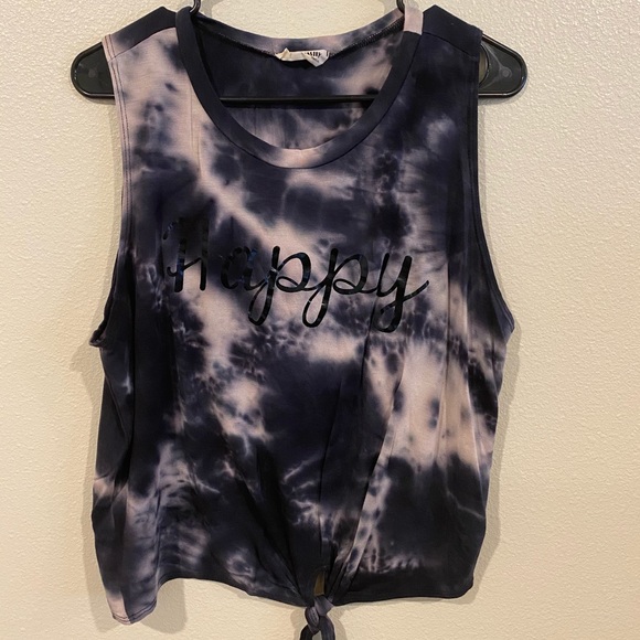 Black tie dye tank top - Picture 1 of 2